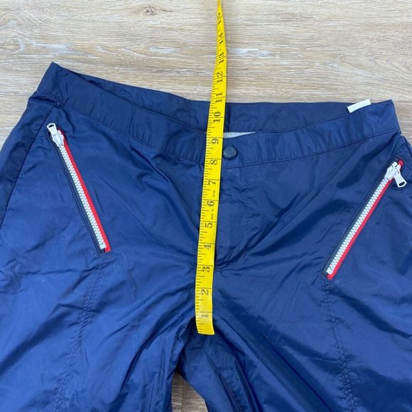 TOMMY HILFIGER Wide Leg Mid Rise Blue Wind Breaker Track Pants Women's Size 13 - Picture 8 of 12
